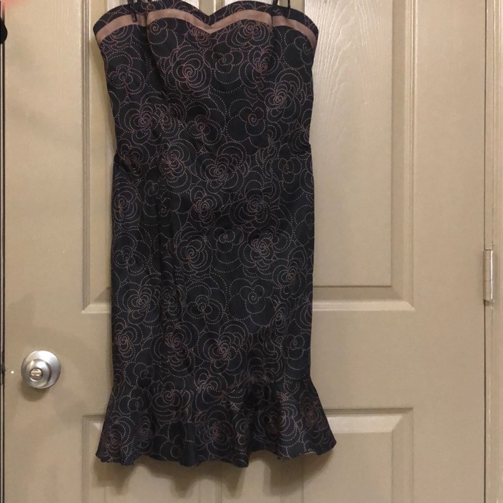 ✨ Pink and black floral cocktail dress